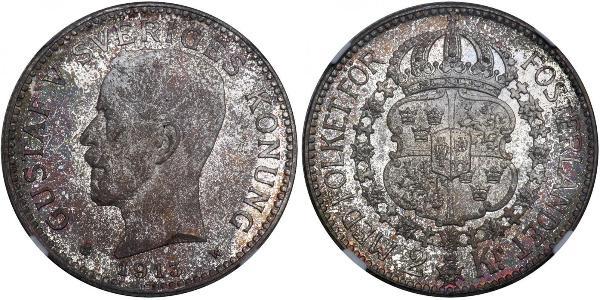 2 Krone 瑞典 銀 古斯塔夫五世 (1858 - 1950)
