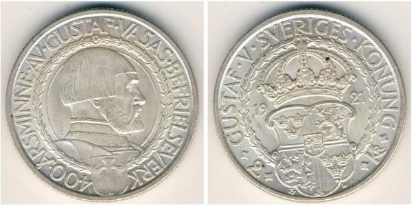 2 Krone 瑞典 銀 
