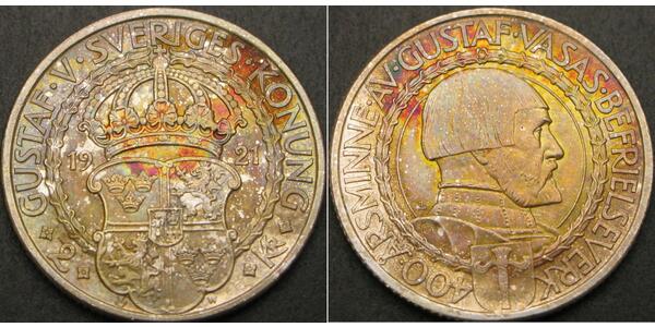 2 Krone 瑞典 銀 