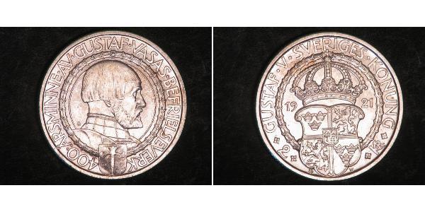 2 Krone 瑞典 銀 