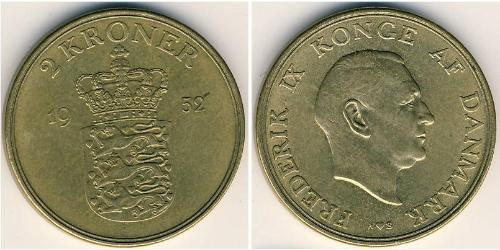 2 Krone 丹麦 青铜/铝 