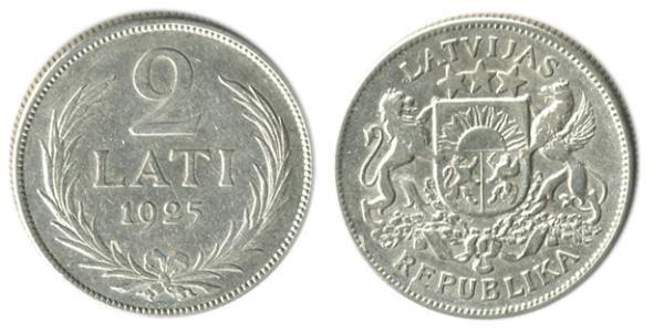 2 Lats Letlönj Argent 