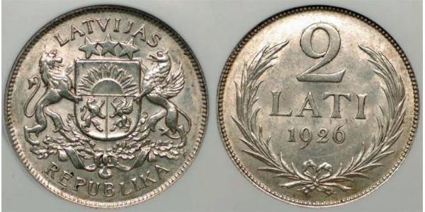 2 Lats Letlönj Argent 