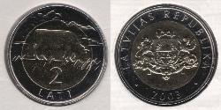 2 Lats Lettonie (1991 - )  