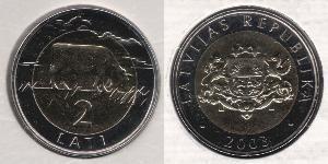 2 Lats Lettonie (1991 - )  