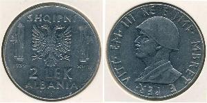 2 Lek Albania Acero inoxidable 