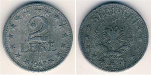 2 Lek República Socialista Popular de Albania (1944 - 1992) Zinc 