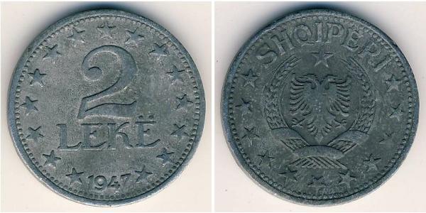 2 Lek República Socialista Popular de Albania (1944 - 1992) Zinc 