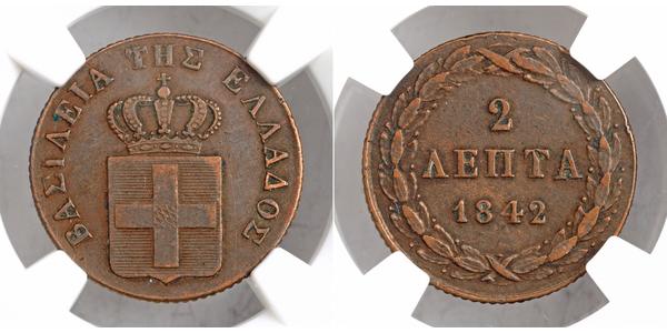 2 Lepta Griechenland Kupfer 