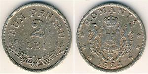 2 Leu Regno di Romania (1881-1947) Rame/Nichel 