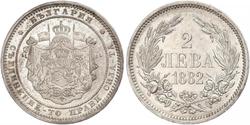 2 Lev Principality of Bulgaria (1878 - 1908) Argento Alessandro I di Bulgaria
