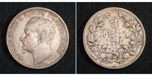 2 Lev Bulgaria Silver Ferdinand I of Bulgaria (1861 -1948)