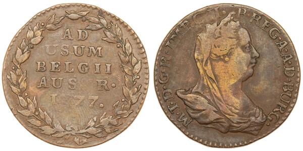2 Liard Австрийские Нидерланды (1713-1795) Медь 