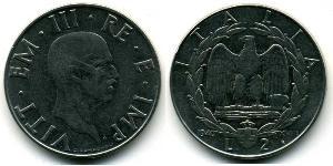 2 Lira Kingdom of Italy (1861-1946) Acier inoxydable/Nickel 