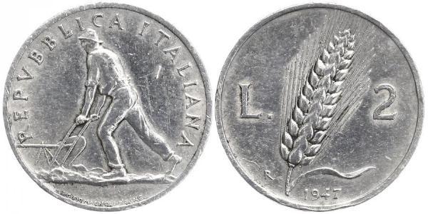 2 Lira Italia Aluminio 