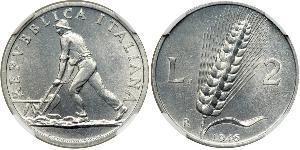 2 Lira Italy Aluminium 