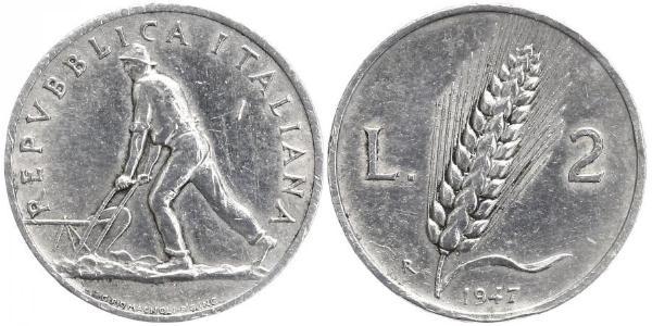 2 Lira Italy Aluminium 