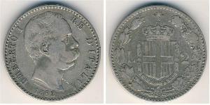 2 Lira Italie Argent Umberto I (1844-1900)