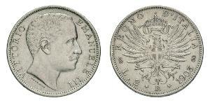 2 Lira Kingdom of Italy (1861-1946) Argent Vittorio Emanuele III (1869 - 1947)