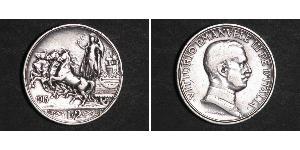 2 Lira Kingdom of Italy (1861-1946) Argent Vittorio Emanuele III (1869 - 1947)