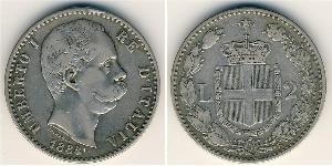 2 Lira Italia Argento Umberto I (1844-1900)