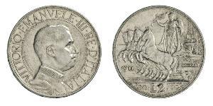 2 Lira Kingdom of Italy (1861-1946) Argento Vittorio Emanuele III (1869 - 1947)
