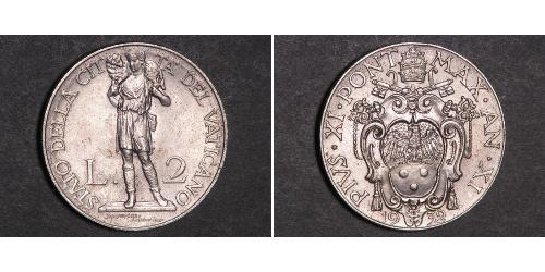 2 Lira Vatikan (1926-) Nickel 