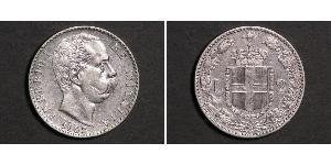 2 Lira Italia Plata Umberto I (1844-1900)