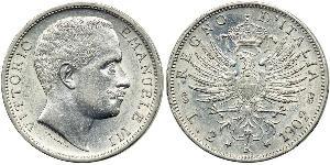 2 Lira Kingdom of Italy (1861-1946) Silber Vittorio Emanuele III (1869 - 1947)