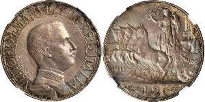 2 Lira Kingdom of Italy (1861-1946) Silber Vittorio Emanuele III (1869 - 1947)