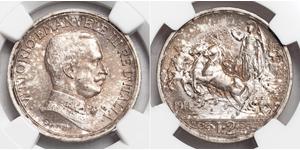 2 Lira Kingdom of Italy (1861-1946) Silber Vittorio Emanuele III (1869 - 1947)