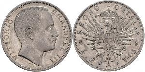 2 Lira Kingdom of Italy (1861-1946) Silber Vittorio Emanuele III (1869 - 1947)