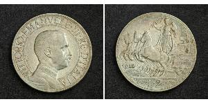 2 Lira Kingdom of Italy (1861-1946) Silver Vittorio Emanuele III (1869 - 1947)