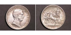 2 Lira Kingdom of Italy (1861-1946) Silver Vittorio Emanuele III (1869 - 1947)