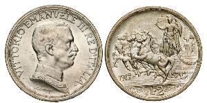 2 Lira Kingdom of Italy (1861-1946)  Víctor Manuel III de Italia (1869 - 1947)