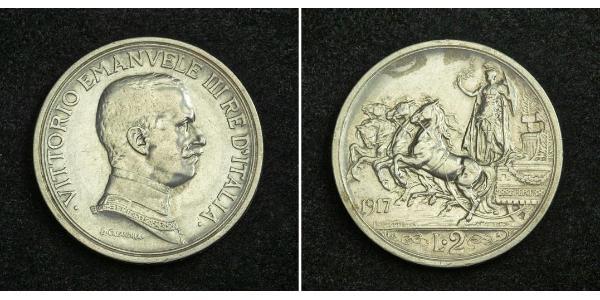 2 Lira 意大利王國 (1861-1946)  维托里奥·埃马努埃莱三世 (1869 - 1947)