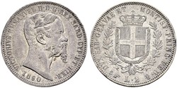 2 Lira 意大利王國 (1861-1946) 銀 维托里奥·埃马努埃莱二世