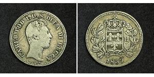 2 Lira 意大利王國 (1861-1946) 銀 卡洛二世 (帕尔马)