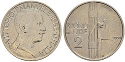 2 Lira 意大利王國 (1861-1946) 镍 维托里奥·埃马努埃莱三世 (1869 - 1947)
