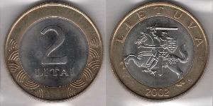 2 Litas Litauen (1991 - ) Bimetall 