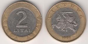 2 Litas Litauen (1991 - ) Bimetall 