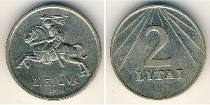 2 Litas Lithuania (1991 - ) Copper/Nickel 