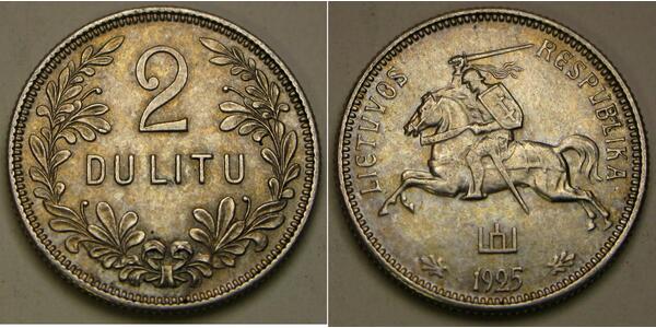 2 Litas Lituania Plata 
