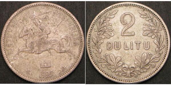 2 Litas Lituania Plata 