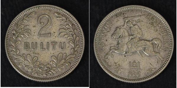 2 Litas Lithuania Silver 