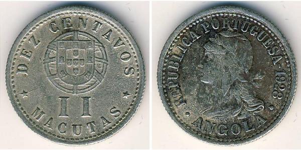 2 Macuta Portuguese Angola (1575-1975) Kupfer/Nickel 