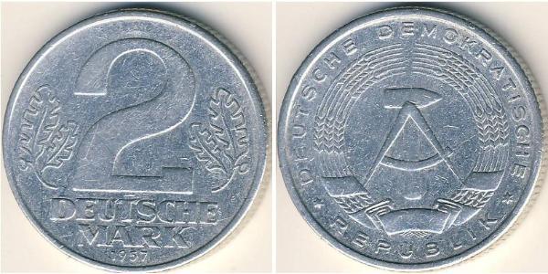 2 Mark German Democratic Republic (1949-1990) Aluminium 