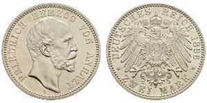 2 Mark Anhalt-Dessau (1603 -1863) Argent Frederick I, Duke of Anhalt (1831-1904)