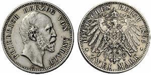 2 Mark Anhalt-Dessau (1603 -1863) Argent Frederick I, Duke of Anhalt (1831-1904)