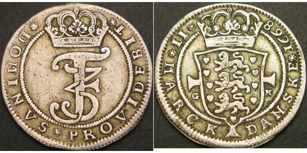 2 Mark Danemark Argent 